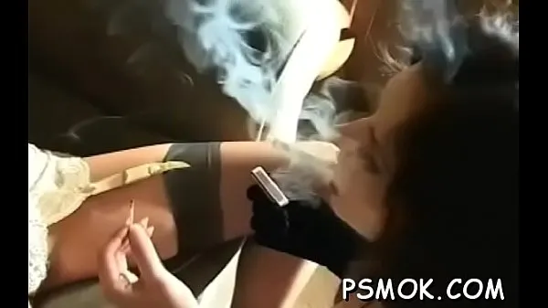 Nová Smoking scene with busty honey mega trubica