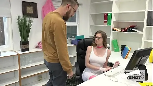 Nuovo Splendida Office Whore viene distrutta da un ragazzo casuale da Internetmega tubo