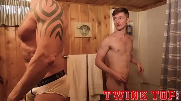 New TWINKTOP - Hung twink stud fucks older silver muscle bareback mega Tube