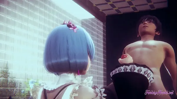 Novo Re Zero Hentai - Rem Handjob with POV (Uncensored) - Jogo pornô de anime mangá asiático japonês mega tubo