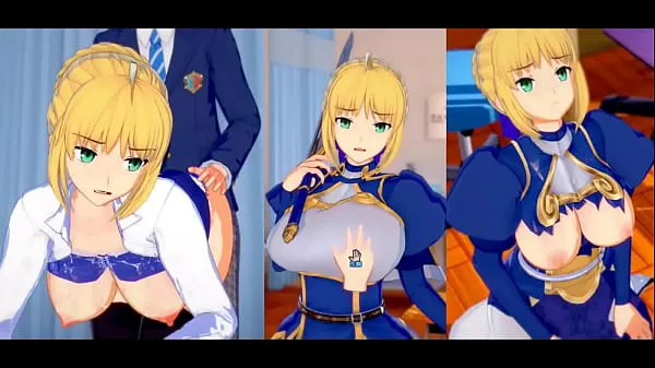 Νέο Eroge Koikatsu! ] FGO (Fate) Altria Pendragon (Saber) rubs her boobs H! 3DCG Big Breasts Anime Video (FGO) [Hentai Game Fate / Grand Order mega Tube