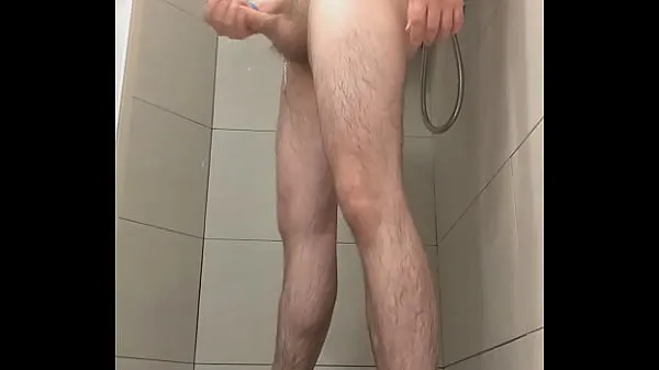 Wanking my big dick in the shower Tiub mega baharu