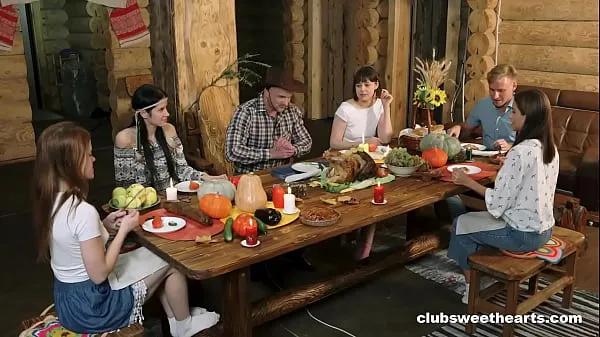 New Thanksgiving Dinner turns into Fucking Fiesta by ClubSweethearts mega Tube